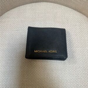 Michael Kors Black Card Holder wallet Elegant Leather Accessory